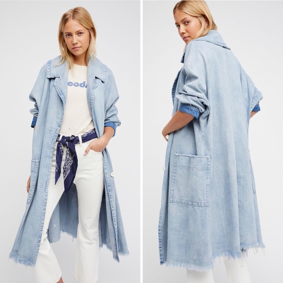 free people denim duster